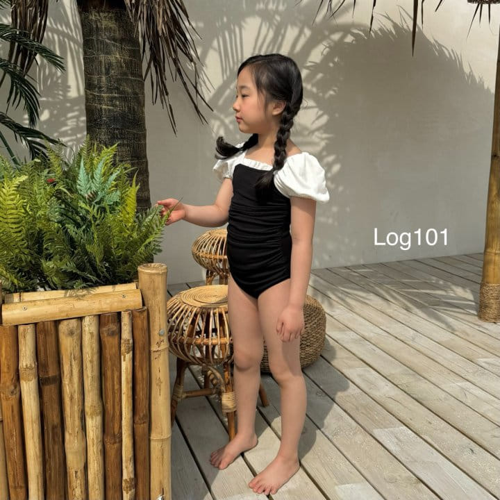 Log101 - Korean Children Fashion - #kidzfashiontrend - Log Shirring Swim Wear - 5