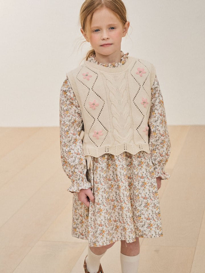 Lolobole - Korean Children Fashion - #kidzfashiontrend - Flower Vest - 4