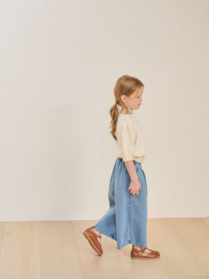 Lolobole - Korean Children Fashion - #childrensboutique - Wrinkle Denim Wide Pants - 11