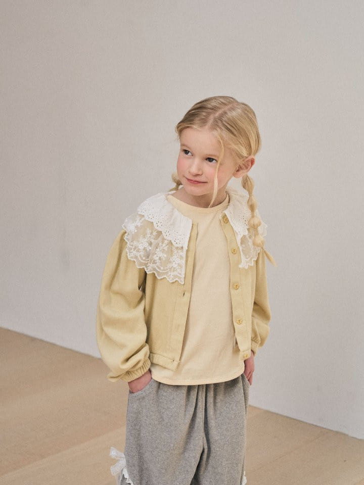 Lolobole - Korean Children Fashion - #childrensboutique - Lace Terry Cardigan - 5