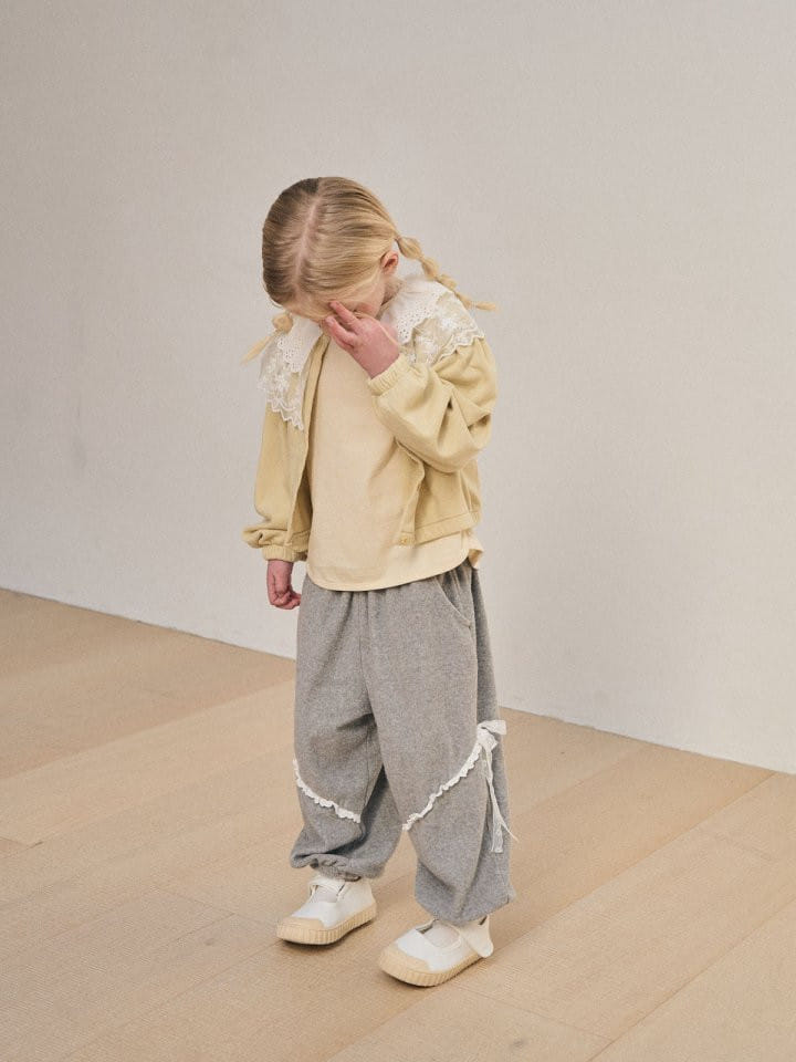 Lolobole - Korean Children Fashion - #designkidswear - Lace Terry Cardigan - 6