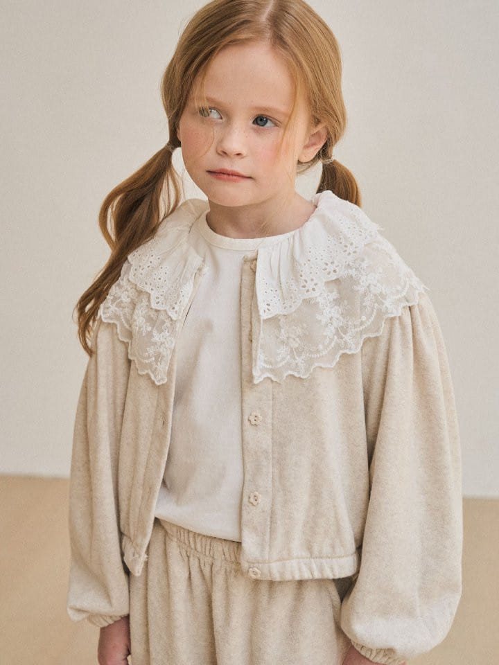 Lolobole - Korean Children Fashion - #discoveringself - Lace Terry Cardigan - 7