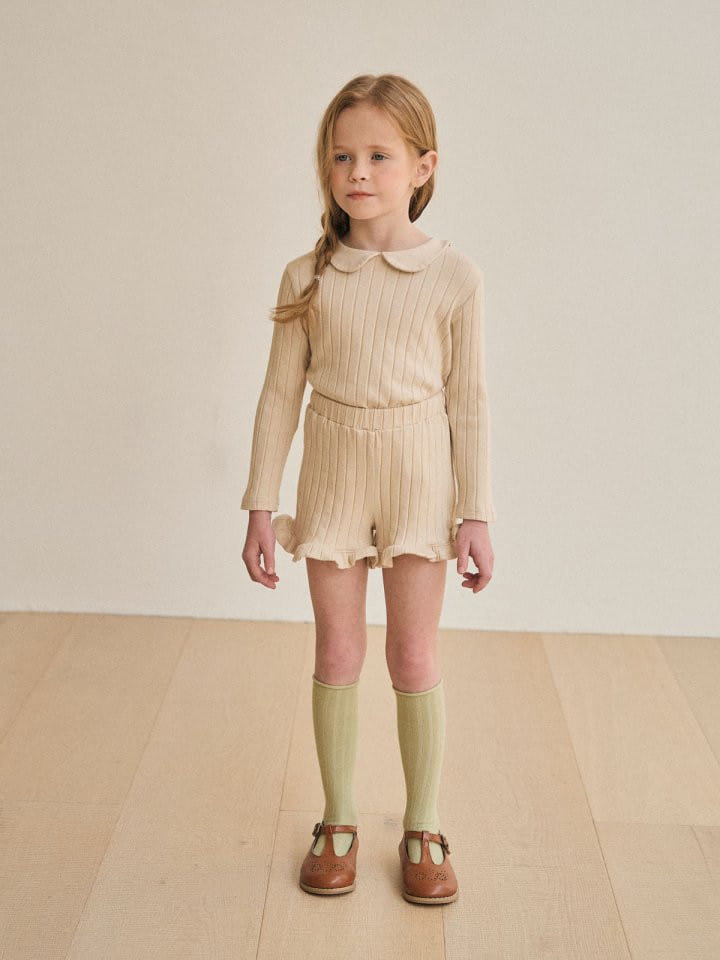 Lolobole - Korean Children Fashion - #kidsshorts - Circle Rib Tee - 5