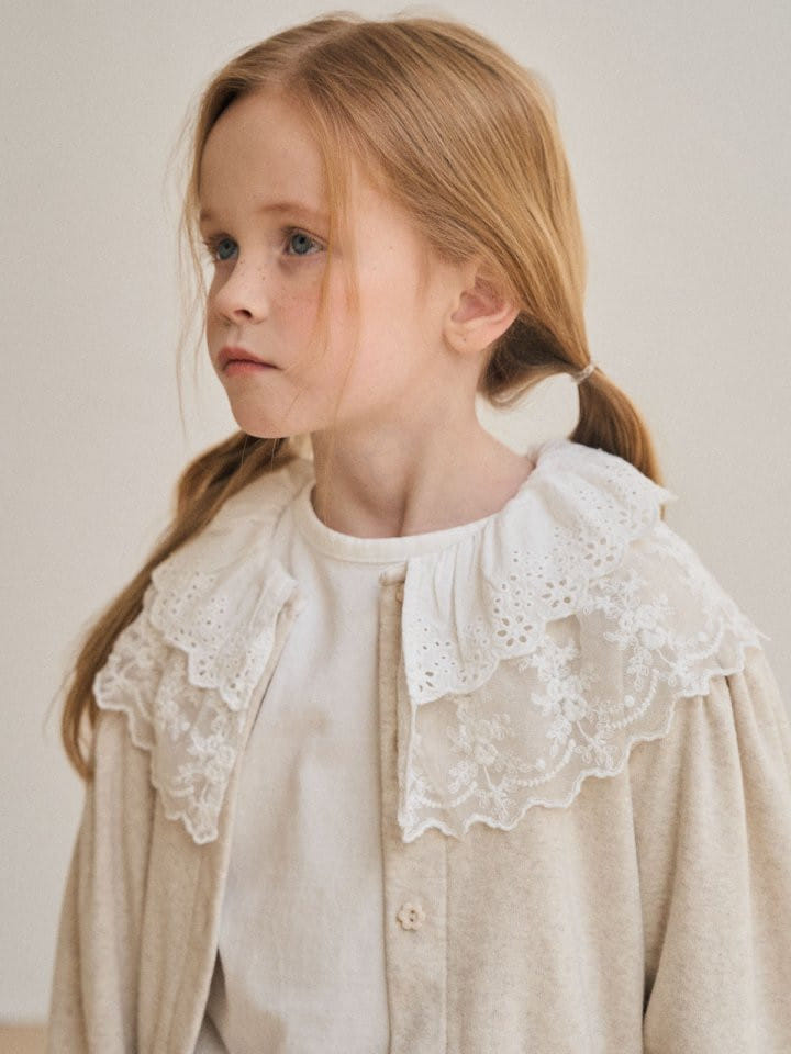 Lolobole - Korean Children Fashion - #kidsstore - Lace Terry Cardigan - 10