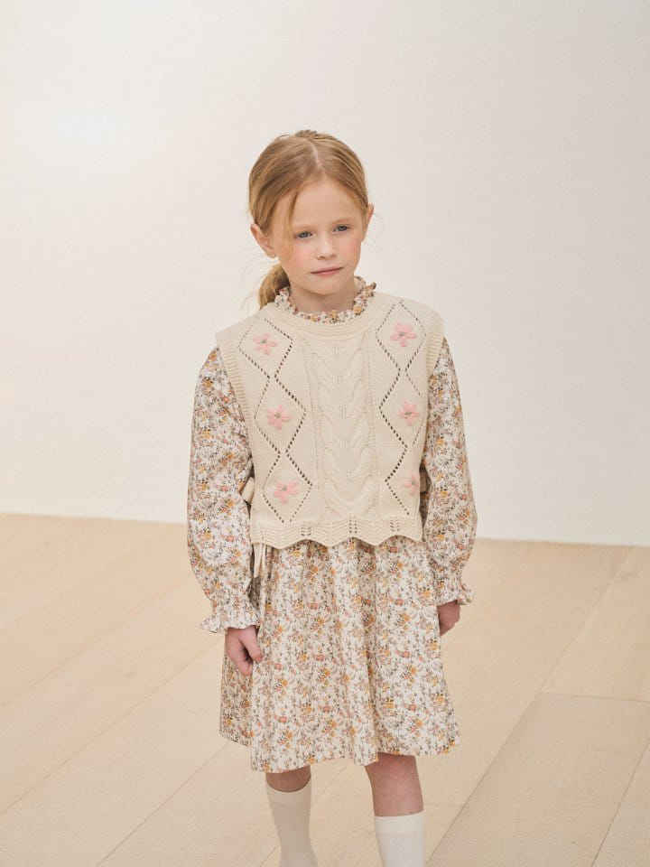 Lolobole - Korean Children Fashion - #kidsstore - Flower Vest - 2