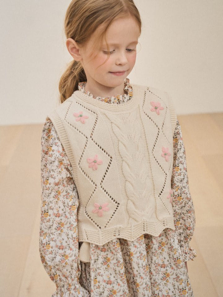 Lolobole - Korean Children Fashion - #kidzfashiontrend - Flower Vest - 3