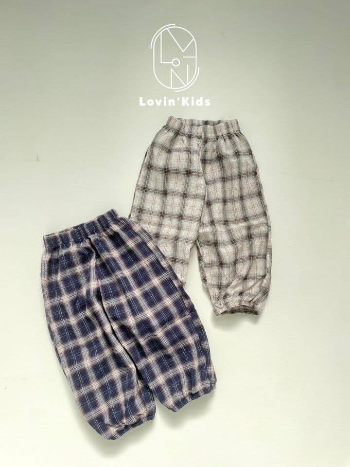 Lovin - Korean Children Fashion - #Kfashion4kids - Summer Check Pants - 2