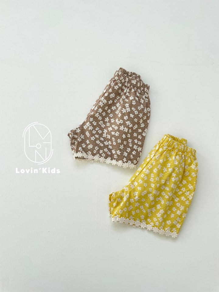 Lovin - Korean Children Fashion - #designkidswear - Flower Lace Shorts - 2