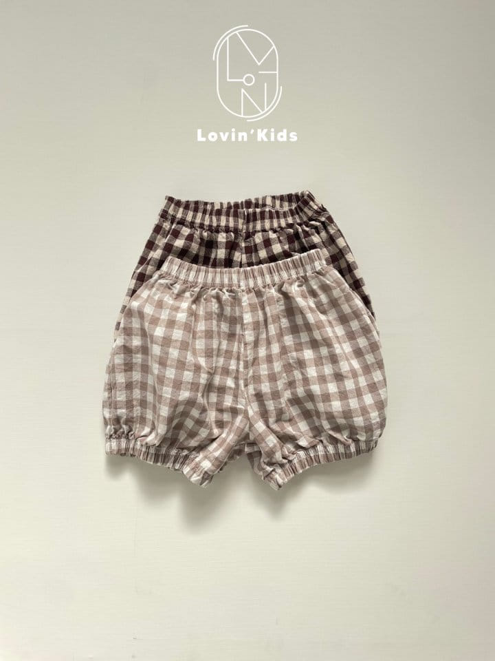 Lovin - Korean Children Fashion - #designkidswear - Check Pumpkin Pants