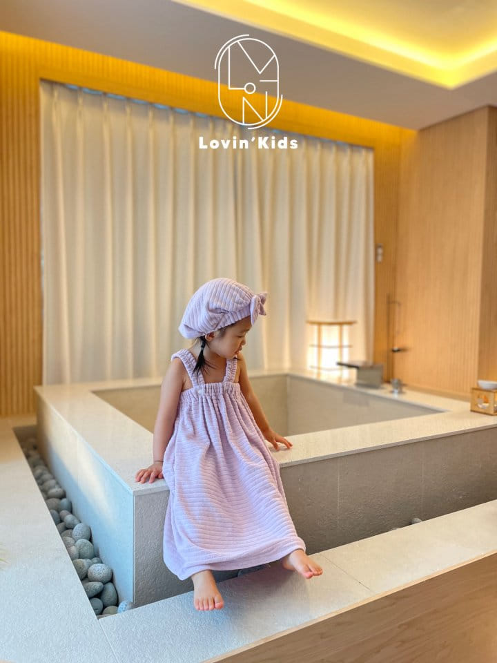 Lovin - Korean Children Fashion - #discoveringself - Bath One-Piece And Turban - 10