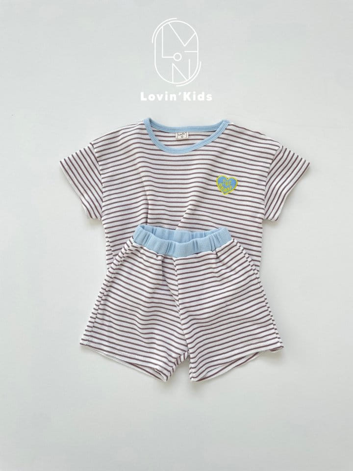 Lovin - Korean Children Fashion - #kidsshorts - Heart Line Tee - 5