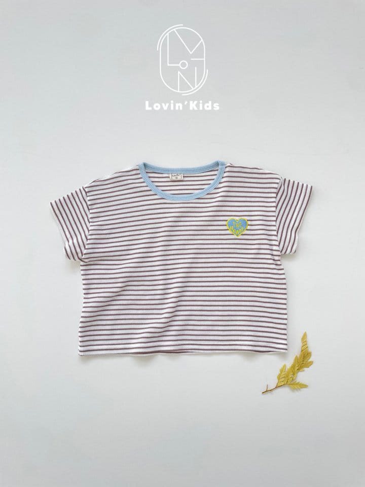 Lovin - Korean Children Fashion - #kidsstore - Heart Line Tee - 6