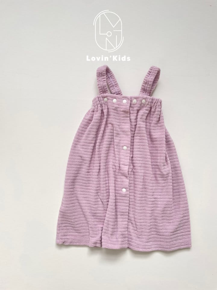 Lovin - Korean Children Fashion - #minifashionista - Bath One-Piece And Turban - 2