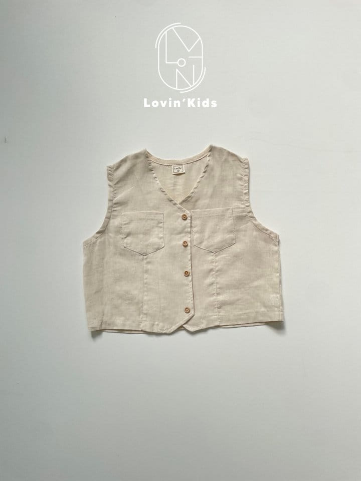 Lovin - Korean Children Fashion - #minifashionista - Linen Vest - 8