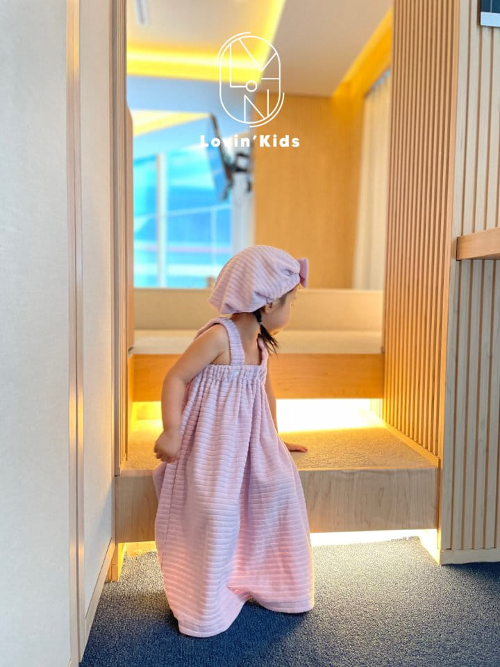 Lovin - Korean Children Fashion - #stylishchildhood - Bath One-Piece And Turban - 6