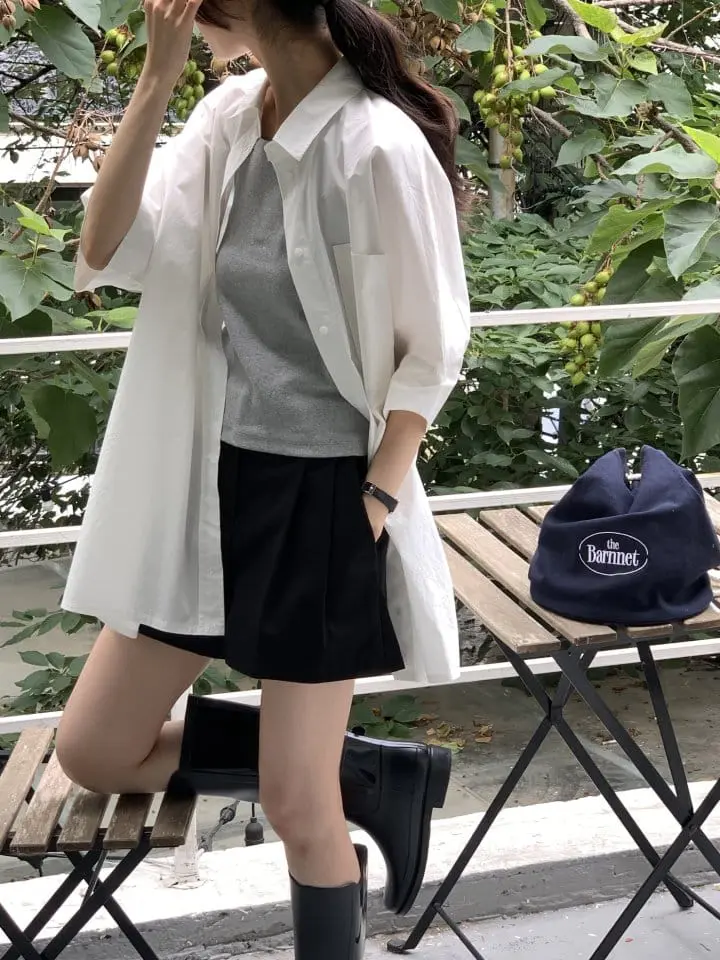 Lowell - Korean Women Fashion - #momslook - Corselet Shirt - 7