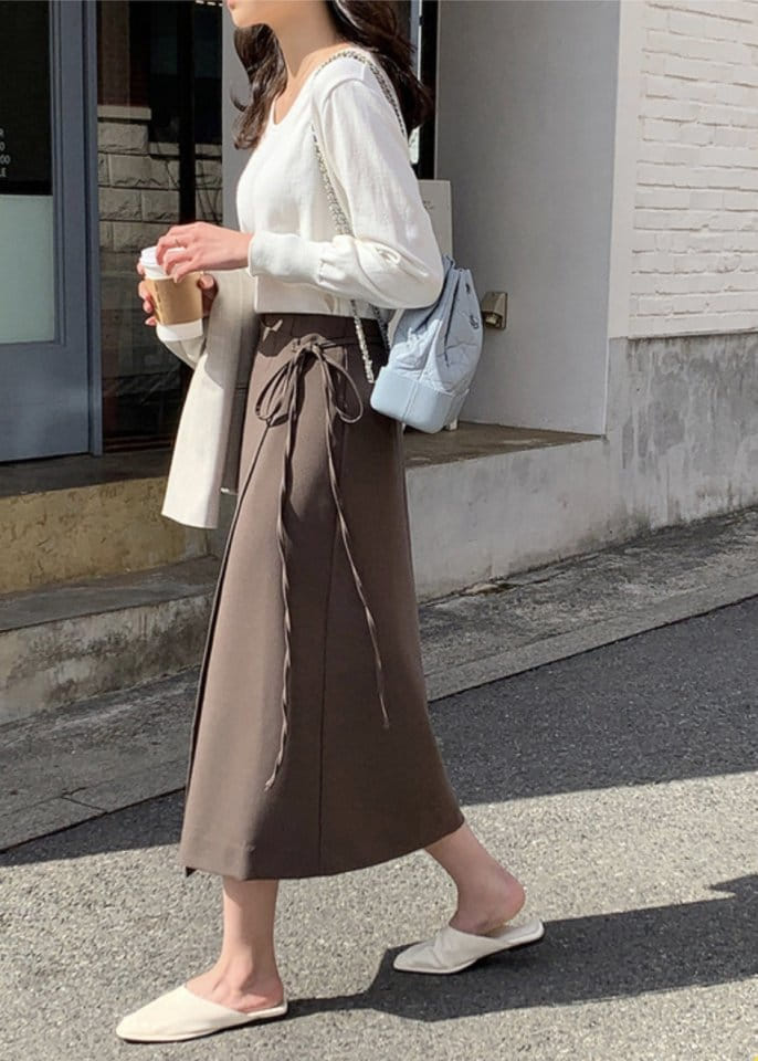Lowell - Korean Women Fashion - #restrostyle - Lotte Wrap Skirt - 6