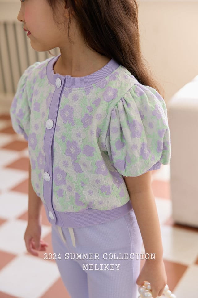 Melikey - Korean Children Fashion - #childrensboutique - Flower Puff Cardigna