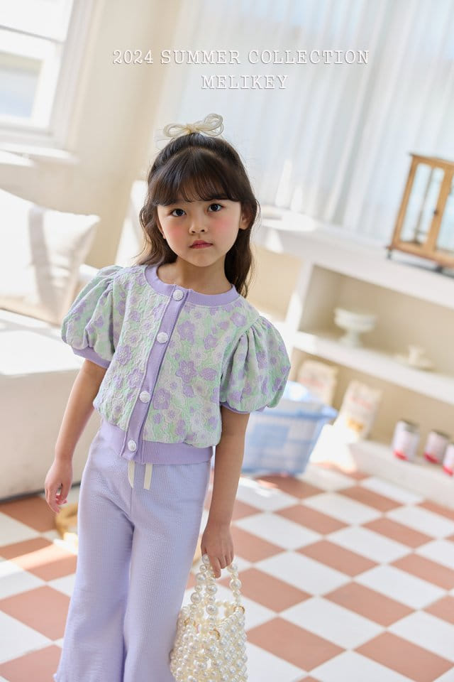 Melikey - Korean Children Fashion - #designkidswear - Flower Puff Cardigna - 2