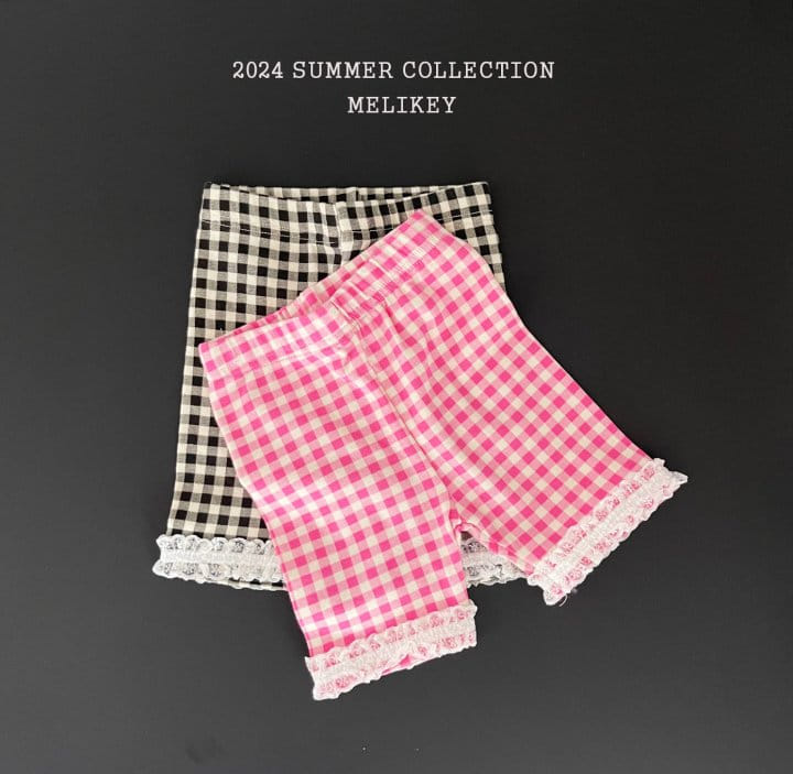 Melikey - Korean Children Fashion - #fashionkids - Check Short Leggings - 3