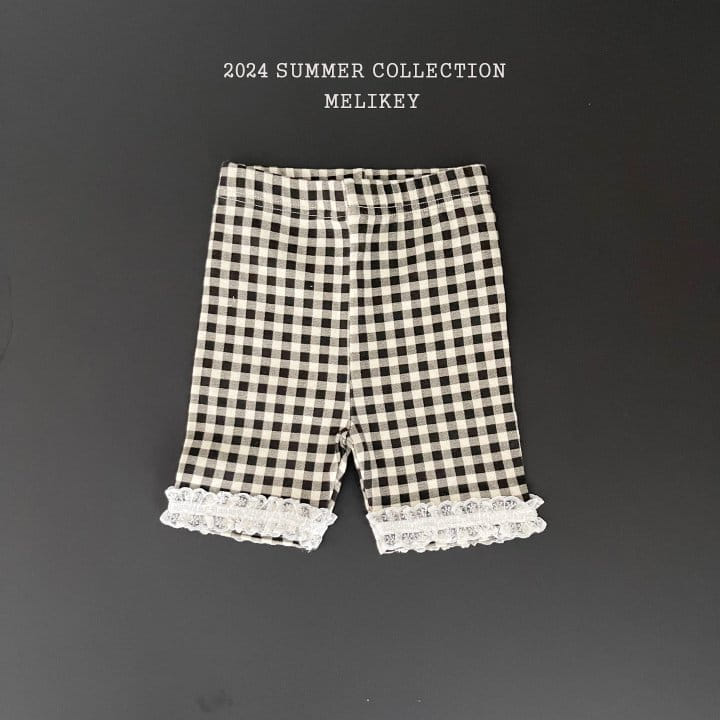 Melikey - Korean Children Fashion - #fashionkids - Check Short Leggings - 4
