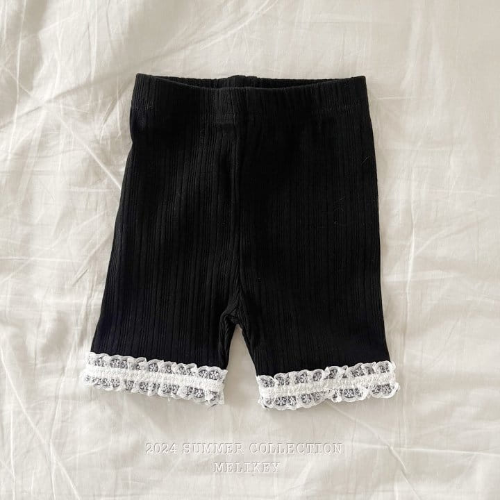 Melikey - Korean Children Fashion - #kidsshorts - Rib Ivory Short Leggings - 3