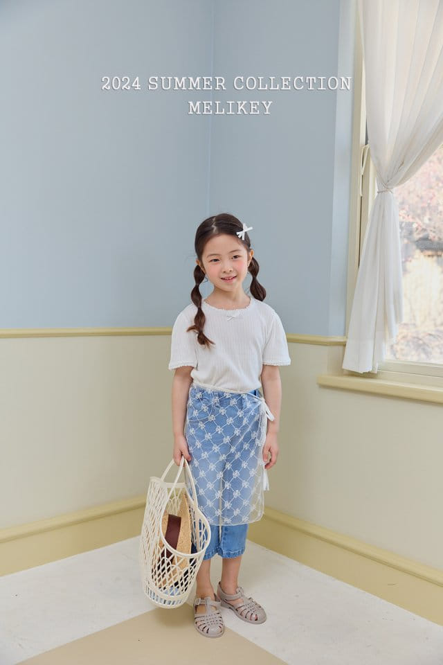 Melikey - Korean Children Fashion - #kidzfashiontrend - Wrap Ribbon Skirt - 8