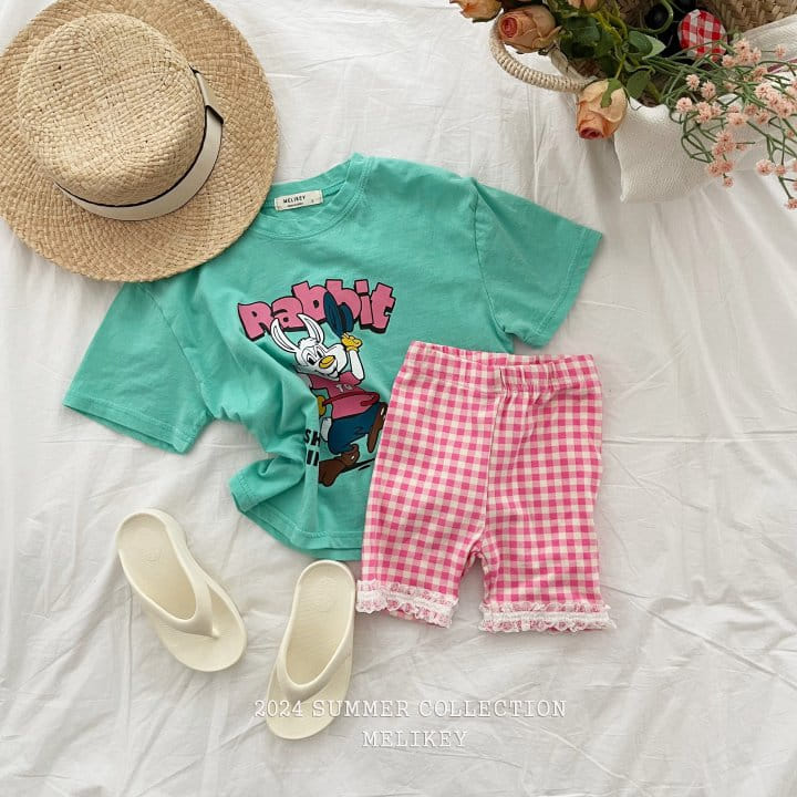 Melikey - Korean Children Fashion - #kidzfashiontrend - Check Short Leggings - 6