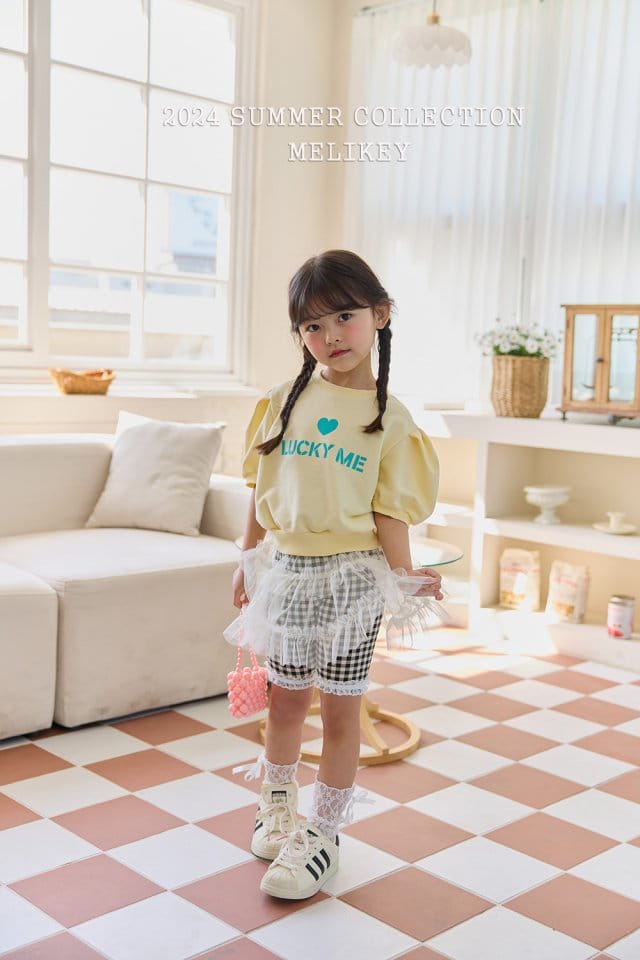 Melikey - Korean Children Fashion - #littlefashionista - Check Short Leggings - 8