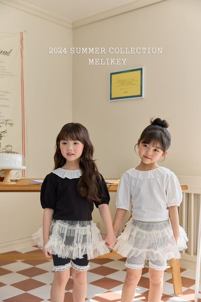Melikey - Korean Children Fashion - #littlefashionista - Rib Ivory Short Leggings - 7