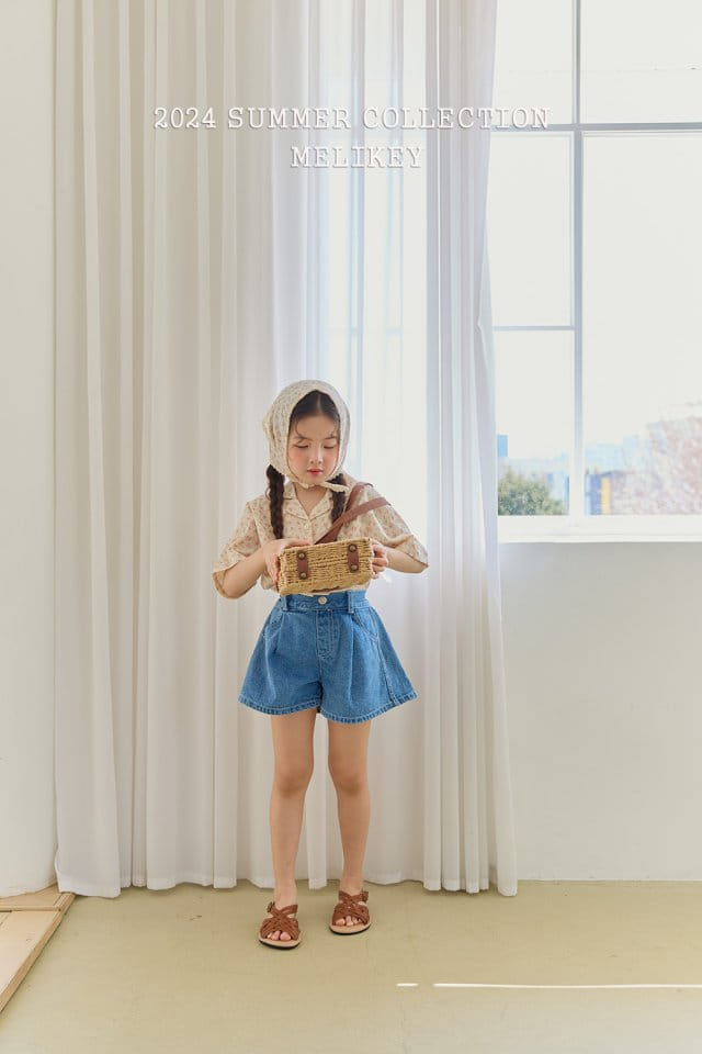 Melikey - Korean Children Fashion - #littlefashionista - A Line Denim Shorts - 5