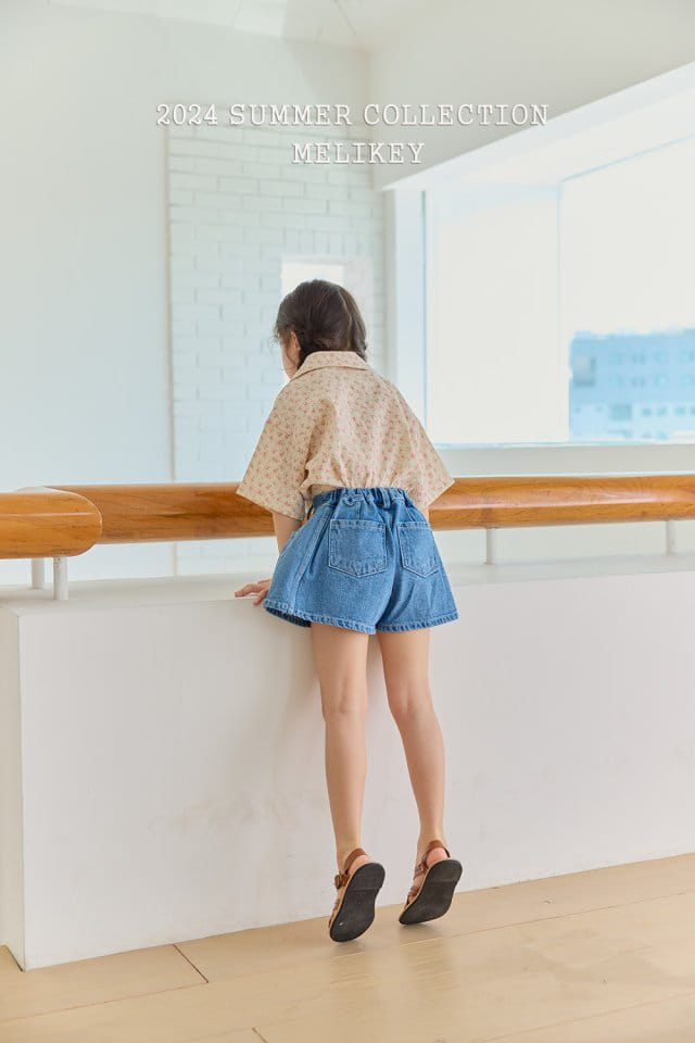 Melikey - Korean Children Fashion - #minifashionista - A Line Denim Shorts - 7