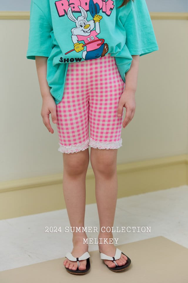 Melikey - Korean Children Fashion - #prettylittlegirls - Check Short Leggings - 11
