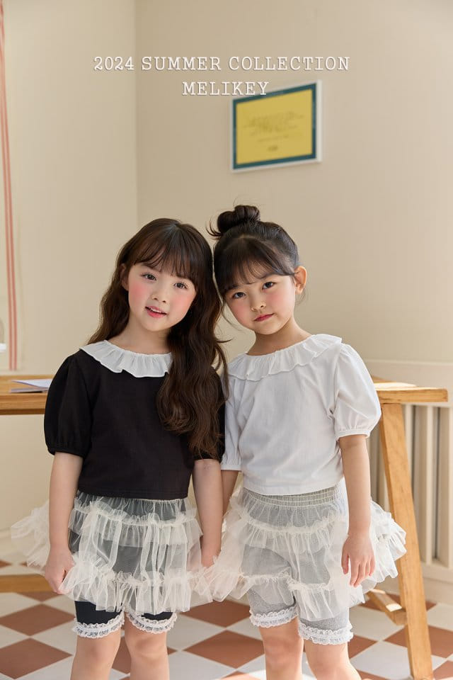 Melikey - Korean Children Fashion - #prettylittlegirls - Rib Ivory Short Leggings - 10
