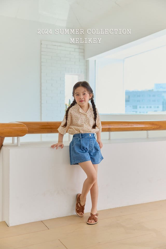 Melikey - Korean Children Fashion - #prettylittlegirls - A Line Denim Shorts - 8