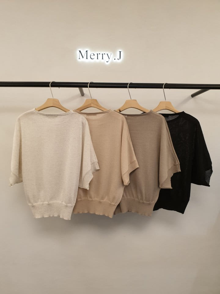Merry J - Korean Women Fashion - #momslook - Linen Cape Short Sleeve Knit - 2