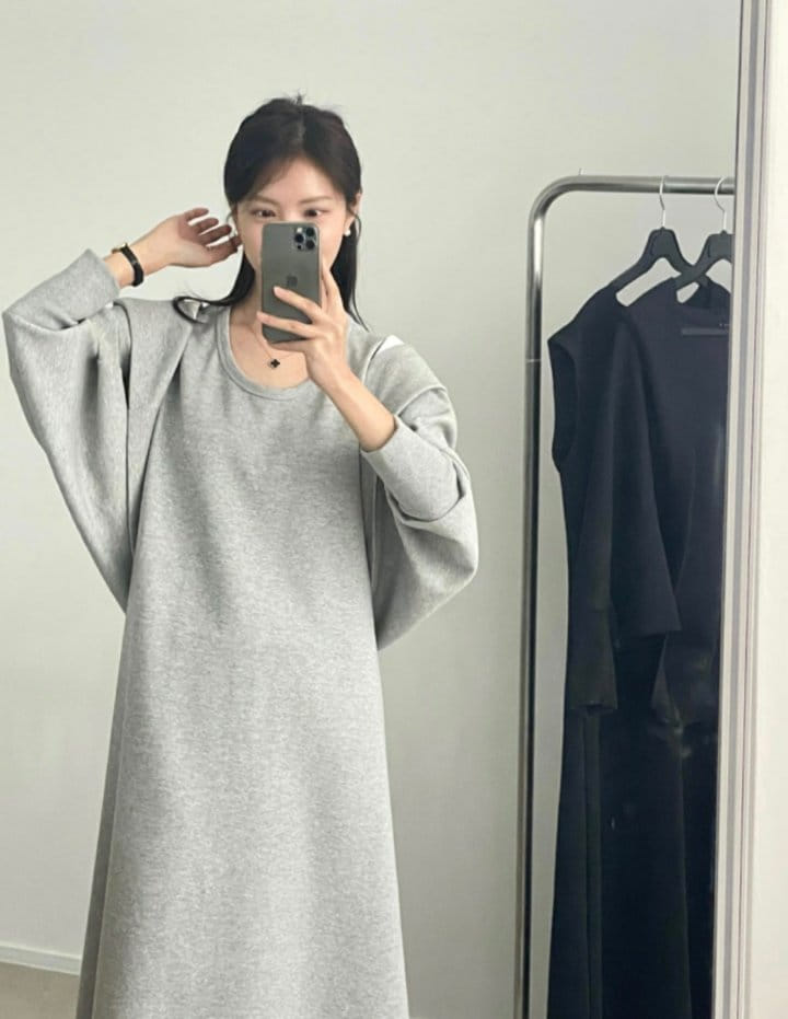 Merry J - Korean Women Fashion - #womensfashion - Pudding Cap Sleeve One-Piece - 3