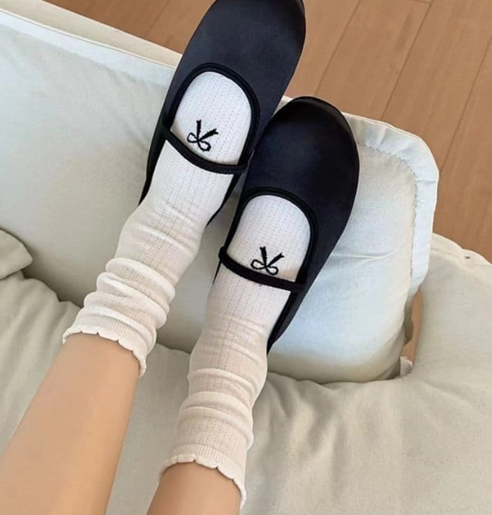 Miso - Korean Children Fashion - #Kfashion4kids - Adult Instep Ribbon Socks  - 9