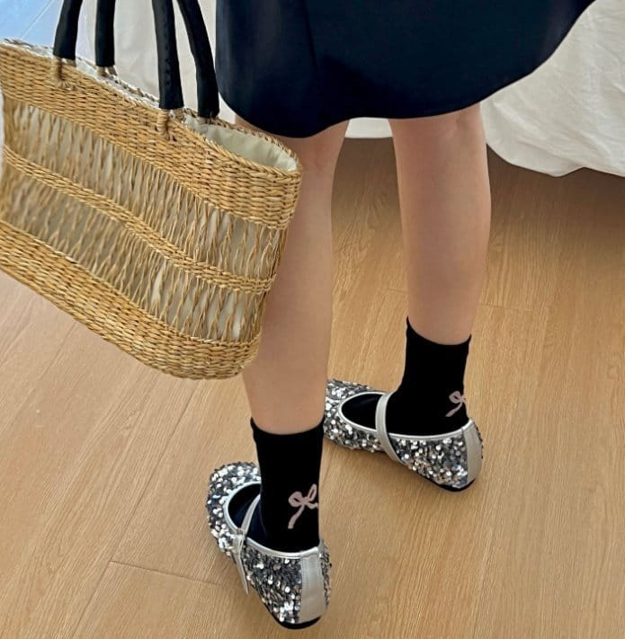Miso - Korean Children Fashion - #Kfashion4kids - Adult Back Ribbon Socks  - 8