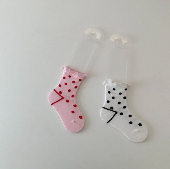 Miso - Korean Children Fashion - #childofig - Shirring Dot Socks - 7