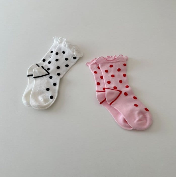 Miso - Korean Children Fashion - #childrensboutique - Shirring Dot Socks - 8