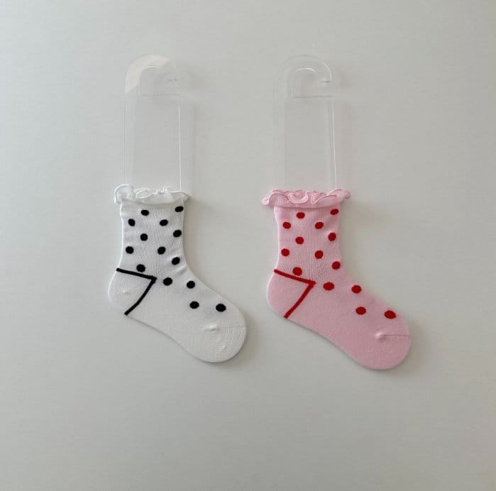 Miso - Korean Children Fashion - #discoveringself - Shirring Dot Socks - 10
