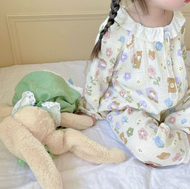 Miso - Korean Children Fashion - #discoveringself - Flower Pajamas With Mom - 3