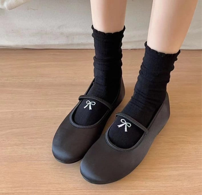 Miso - Korean Children Fashion - #designkidswear - Adult Instep Ribbon Socks  - 4