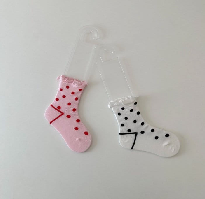 Miso - Korean Children Fashion - #fashionkids - Shirring Dot Socks - 11