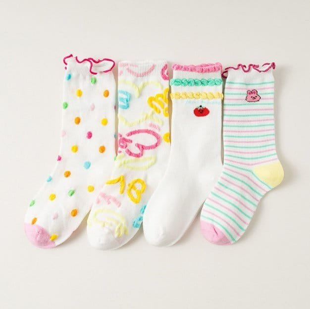 Miso - Korean Children Fashion - #magicofchildhood - Grape Fruit Socks Set