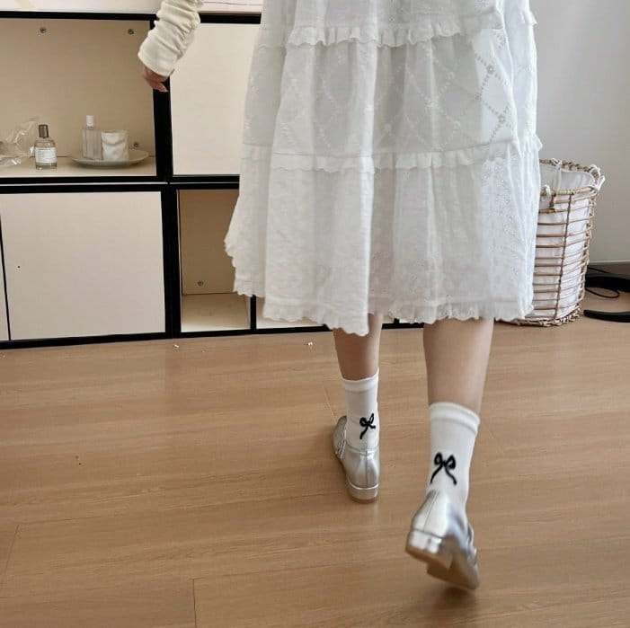 Miso - Korean Children Fashion - #magicofchildhood - Adult Back Ribbon Socks  - 10