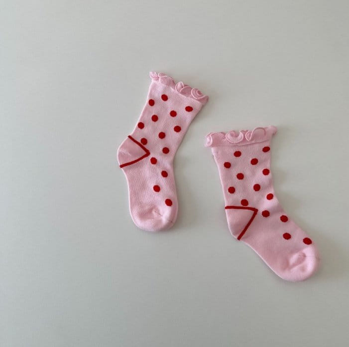 Miso - Korean Children Fashion - #magicofchildhood - Shirring Dot Socks - 4