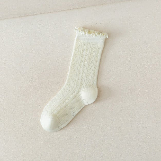 Miso - Korean Children Fashion - #magicofchildhood - Punching Frill Socks - 4