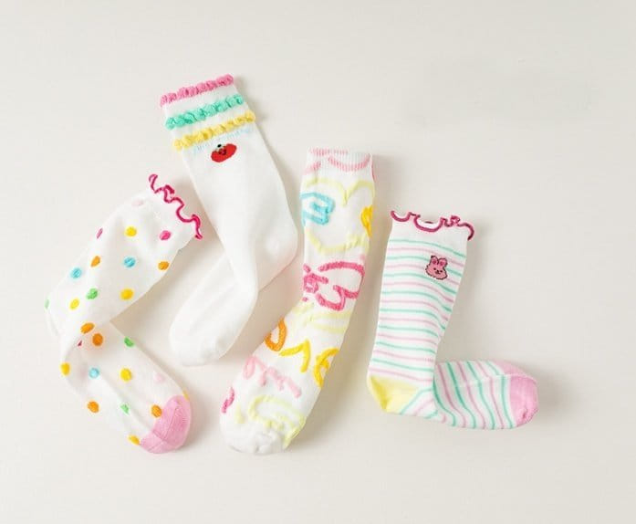 Miso - Korean Children Fashion - #minifashionista - Grape Fruit Socks Set - 2